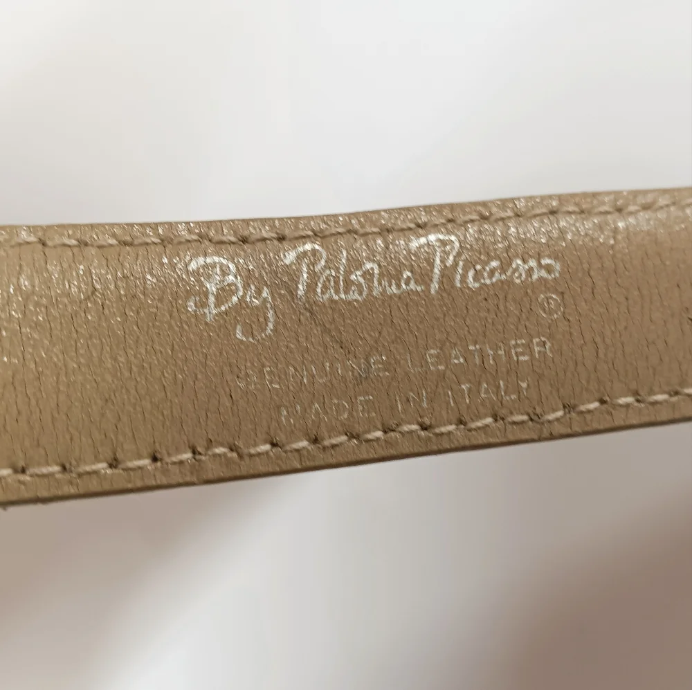 Paloma Picasso Vintage Italian Leather Pin Belt 3/4